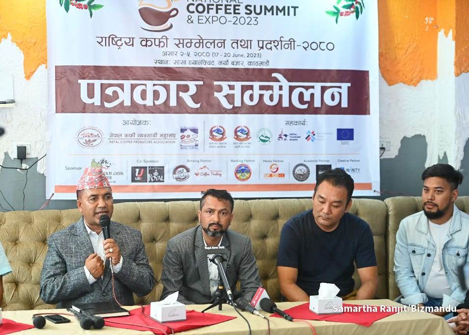 काठमाडौंमा शनिबारदेखि कफी सम्मेलनसँगै प्रदर्शनी, गुणस्तरीय उत्पादन र निर्यातमा जोड काठमाडौंमा शनिबारदेखि कफी सम्मेलनसँगै प्रदर्शनी, गुणस्तरीय उत्पादन र निर्यातमा जोड
