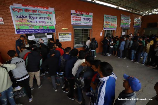 दसैंका लागि सार्वजनिक यातायातको अग्रिम टिकट बुकिङ २३ गतेबाट, रुट परमिट नचाहिने