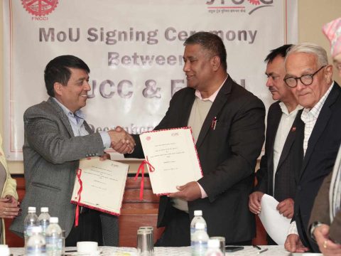 एफएनसीसीआई र जेटीयूसीसीले श्रम सम्बन्ध विकासमा सहकार्य गर्ने, समझदारीपत्रमा हस्ताक्षर
