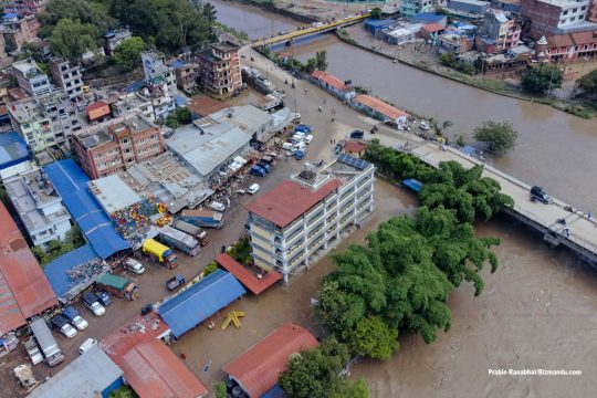 बागमतीले पार गर्‍यो सतर्कता तह, पानीको सतह २.४१ मिटर मापन, उच्च सतर्कता अपनाउन आग्रह