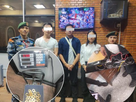 चिनियाँ नागरिकको लगेज रिचेक गर्दा करिब ६ किलो सुन बरामद, स्पिकरभित्र लुकाएका थिए
