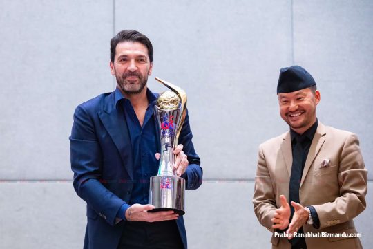 केपी ओली कपको फाइनल हेर्न नेपाल आइपुगे इटालीका विश्वकप विजेता गोलकिपर बफोन
