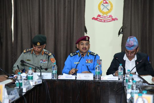 प्रहरी हेडक्वाटरमा तीनवटै सुरक्षा निकायका प्रमुख सहितको बैठक, के भयो छलफल ?