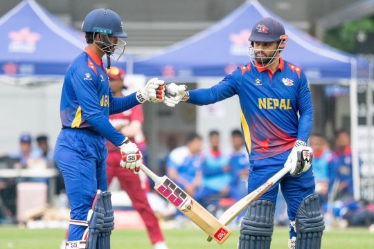 कुवेतलाई हराउँदै नेपाल लगातार दोस्रो खेलमा पनि विजयी, कुशल र आशिफको अर्धशतक