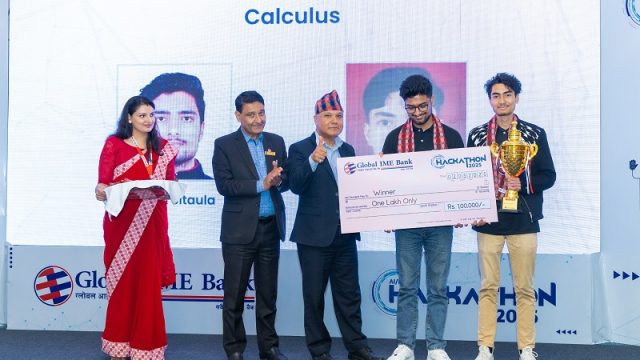 ग्लोबल आइएमई बैंकले आयोजना गरेको ‘एआई/एमएल ह्याकाथन’मा टिम क्याल्कुलस विजयी