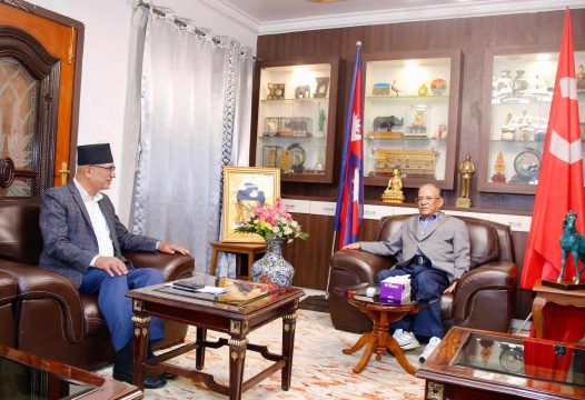 माओवादी अध्यक्ष दाहाललाई भेट्न अर्थमन्त्री पौडेल खुमलटारमा, बजेट निर्माणको सन्दर्भमा परामर्श