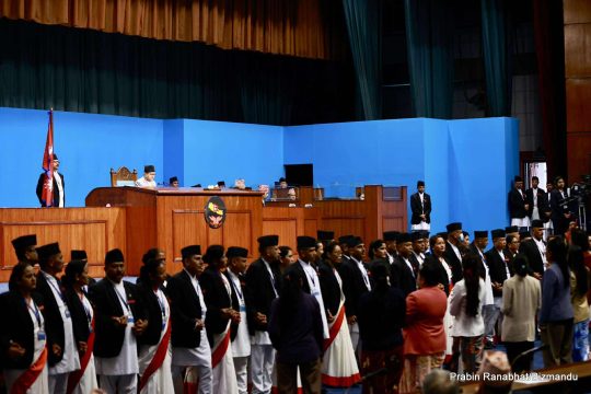 प्रतिनिधि सभामा रास्वपाको वेल घेराउ र नाराबाजी, सभामुखले बैठक चलाएपछि राप्रपाको बहिष्कार