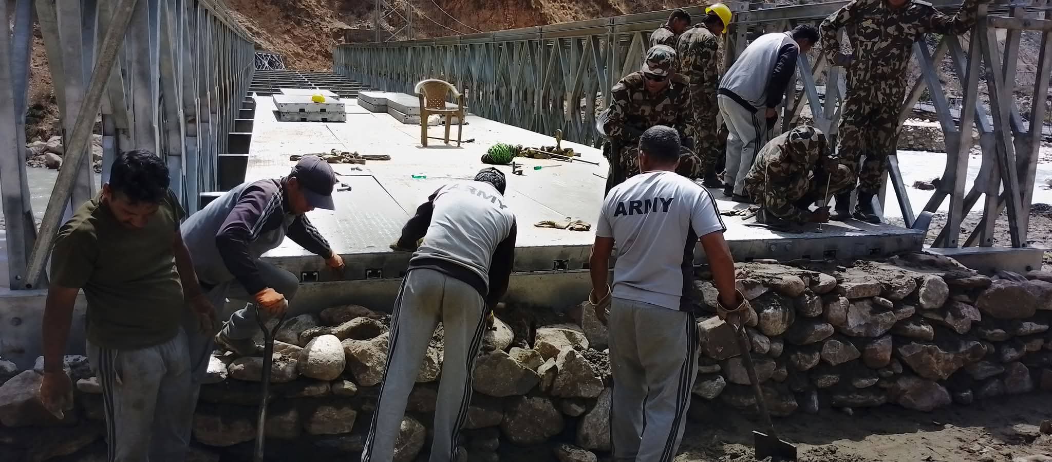 हुम्ला राष्ट्रिय सडक सञ्जालमा केही दिनमा जोडिंदै, छुवा खोलामा पुल निर्माण अन्तिम चरणमा