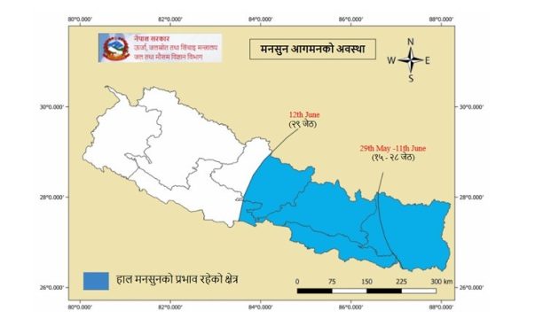 कोशीबाट मनसुन अन्य भेगमा प्रवेश गर्‍यो : मधेश, बागमतीदेखि गण्डकीसम्म प्रभाव