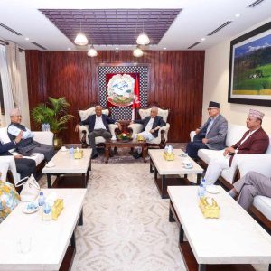 ओलीसँग रुष्ट गगन दुई महिनापछि बालुवाटारमा, संसद्‍मा नभेटिँदा खोजेका थिए सूर्य थापाले
