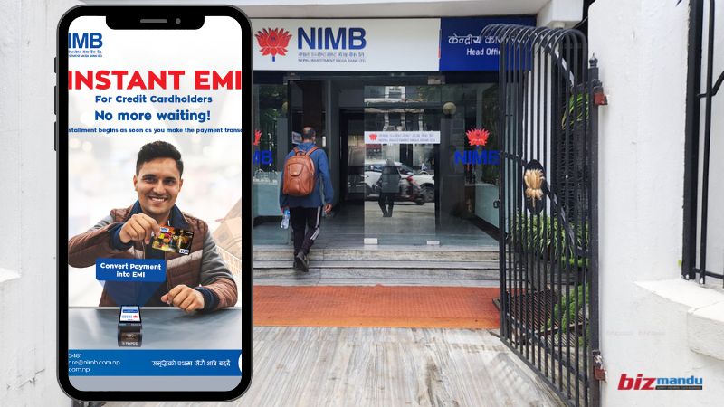 नेपालमै पहिलो पटक नेपाल इन्भेष्टमेण्ट मेगा बैंकले ल्यायो ‘इन्स्ट्यान्ट ईएमआइ’ सुविधा नेपालमै पहिलो पटक नेपाल इन्भेष्टमेण्ट मेगा बैंकले ल्यायो ‘इन्स्ट्यान्ट ईएमआइ’ सुविधा