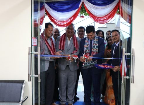 मुक्तिनाथ विकास बैंकको जमल शाखा धुम्बाराहीमा स्थानान्तरण, पौडेलले गरे उद्घाटन