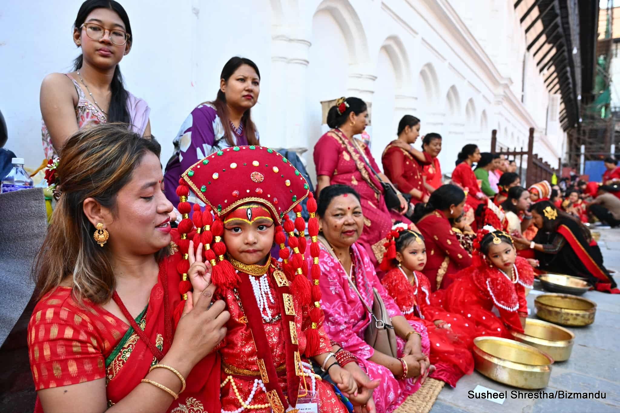वसन्तपुरमा कुमारी पूजा, ५०४ जना बालिका सहभागी (तस्विरहरु)