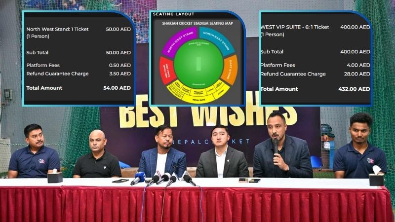 नेपाल र वेस्ट इण्डिजबीचको सिरिजका लागि टिकट खुला, मूल्य करिब २१ सयदेखि १७ हजारसम्म