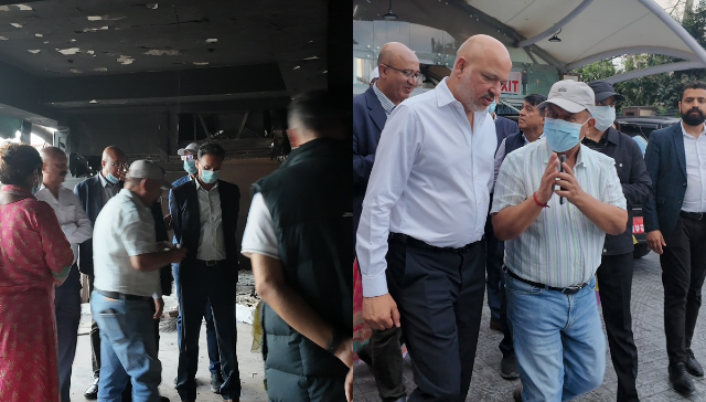 आगजनी भएको भाटभटेनीको टंगाल स्टोर अवलोकनमा पुगे महासंघ र परिसंघका पदाधिकारी