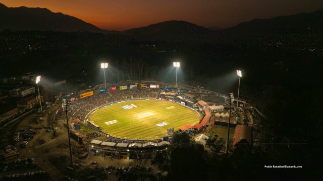 ड्रोनबाट यस्तो देखिएको थियो नेपाल प्रिमियर लिगको ऐतिहासिक फाइनल