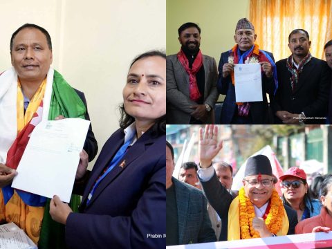 काठमाडौं ३ मा नयाँ अनुहार बीच भिडन्त: कुलमान, रामेश्वर र राजुको उम्मेदवारी दर्ता