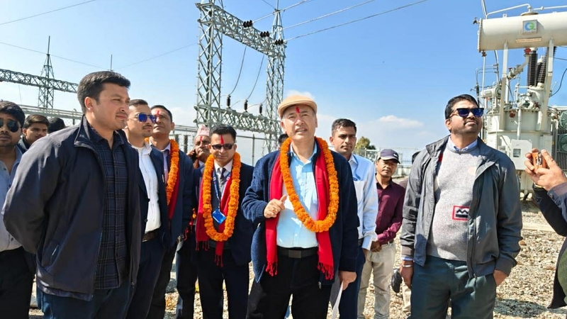हितेन्द्रले तम्घास-बुर्तिबाङ १३२ केभी प्रसारणलाइनको गरे अनुगमन, रोजगारी सिर्जना हुने अपेक्षा