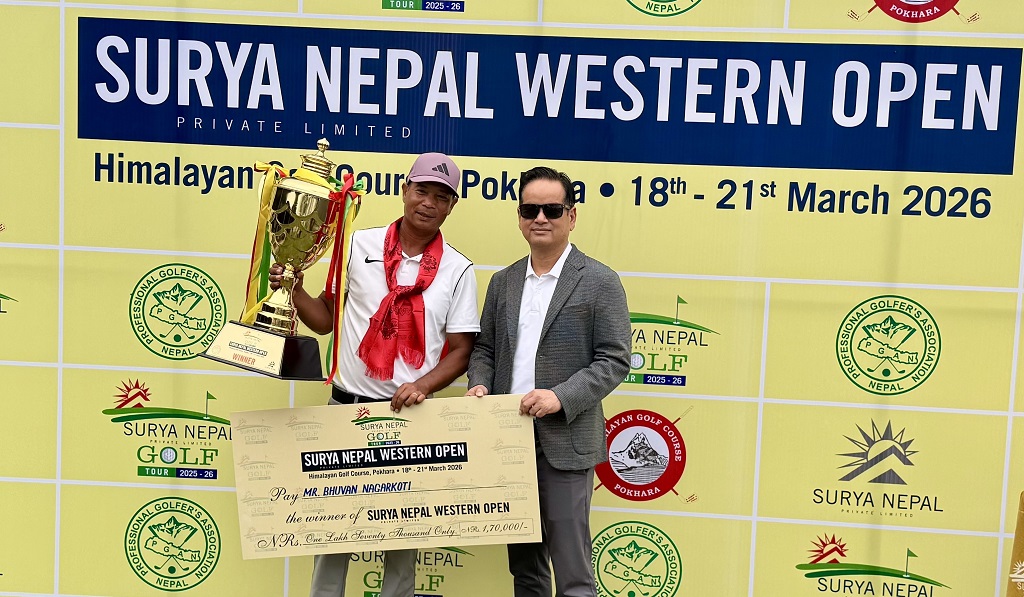 सञ्जयलाई एक स्ट्रोकले पछि पार्दै भुवनले जिते सूर्य नेपाल वेस्टर्न ओपनको उपाधि