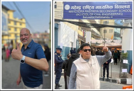 उद्योगी शेखर गोल्छाले सीतापाइला र वायु सेवा सञ्चालक पाण्डेले गरे बालुवाटारबाट मतदान
