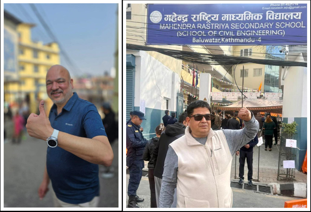 उद्योगी शेखर गोल्छाले सीतापाइला र वायु सेवा सञ्चालक पाण्डेले गरे बालुवाटारबाट मतदान