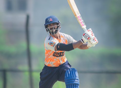 पीएम कपमा पहिलो पटक बन्यो दोहोरो शतक, आशिफको कीर्तिमानी ब्याटिङमा मधेशलाई विशाल लक्ष्य