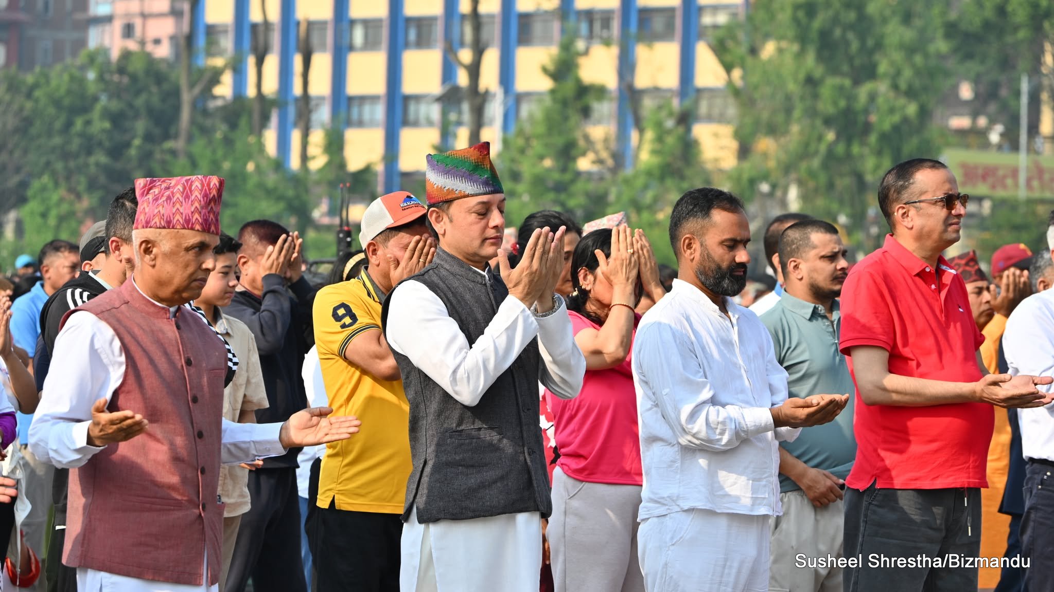 टुँडिखेलमा मनाइयो अन्तर्राष्ट्रिय आरोग्य दिवस, सभामुख अर्याल लगायतले गरे योगा