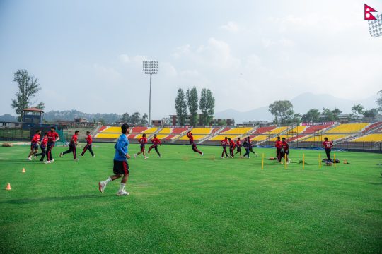 नेपालले घरेलु मैदानमा अन्तर्राष्ट्रिय खेल पहिलोपटक फ्लडलाइटमा खेल्दै, प्रतिस्पर्धी यूएई