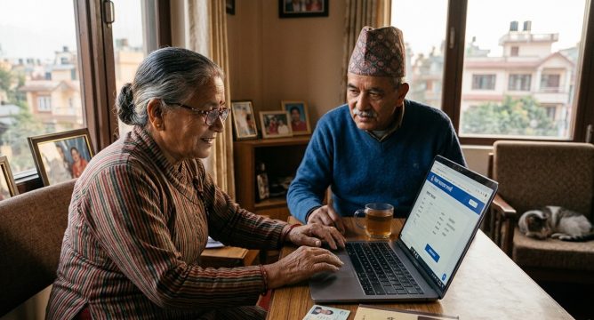 अर्थमन्त्री स्वर्णिम वाग्लेले गरे ई-पेन्सनको उद्घाटन, घरबाटै सेवा लिन सकिने