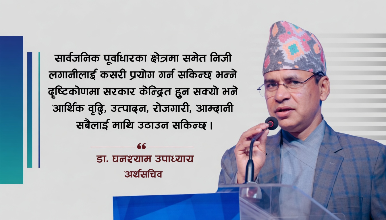 सरकारी लगानीले निजी क्षेत्रलाई आकर्षित गर्नुपर्छ, बजेट यसमै केन्द्रित हुनेछ, डा. घनश्याम उपाध्यायको विचार