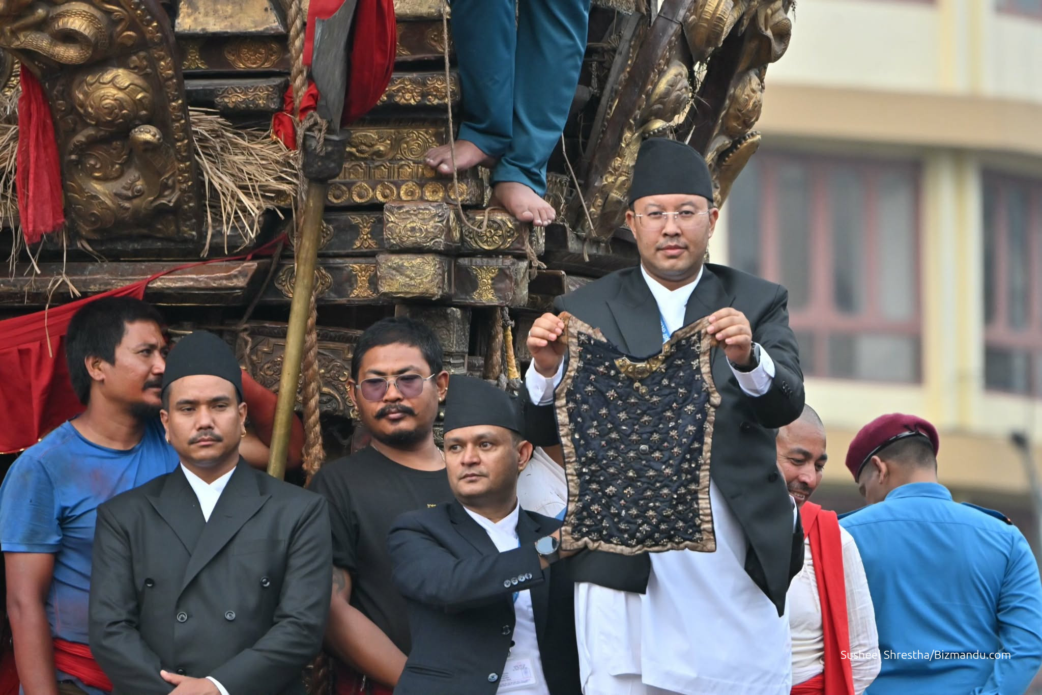 जावलाखेलमा परम्पराअनुसार भोटो प्रदर्शन, राष्ट्रपति पौडेल र प्रधानमन्त्री शाह पनि उपस्थित
