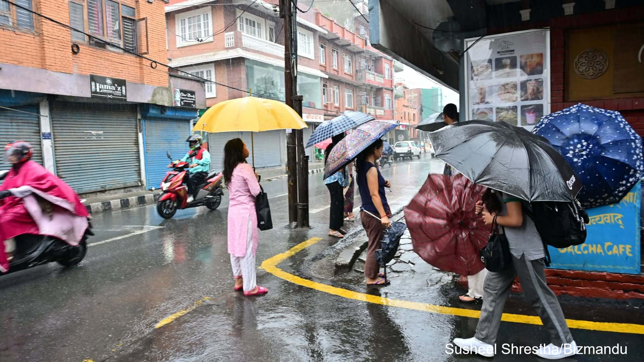 बढ्यो मनसुनको प्रभाव : आज देशभर बदली, भारी वर्षाको सम्भावना