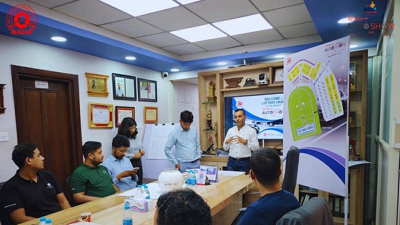 भदौमा हुने ‘नाडा अटो शो’का लागि गोला प्रथामार्फत गरियो स्टल बाँडफाँट