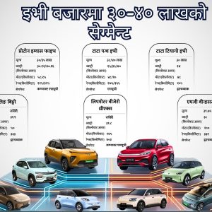 इभी बजारमा ३०-४० लाख मूल्यका गाडीबीच चर्को प्रतिस्पर्धा, एकै सेग्मेन्टमा एक दर्जन मोडल