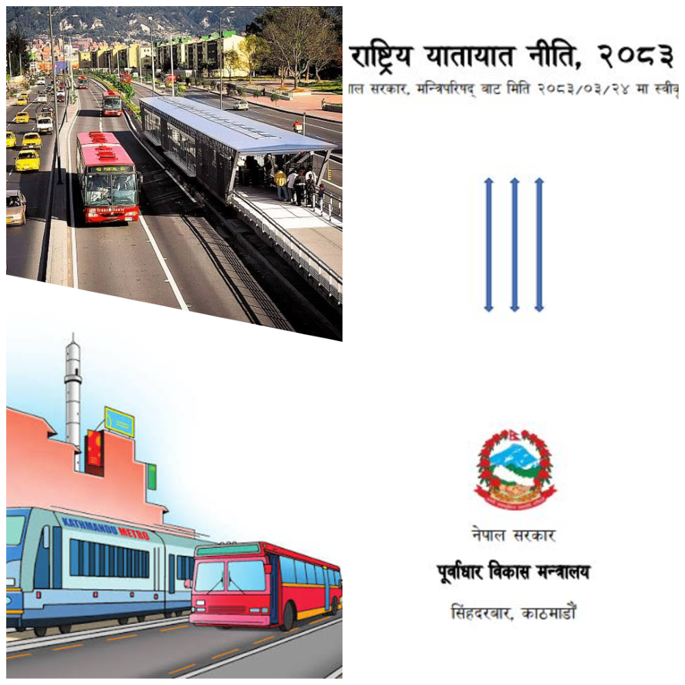 राष्ट्रिय यातायात नीति : मेट्रो, बीआरटी, ट्राम र डबलडेकर बस संचालनको बाटो खुल्यो