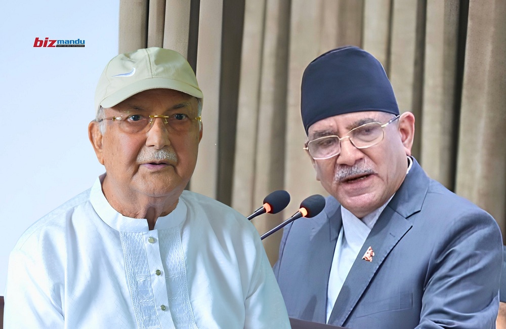 छोरीज्वाइँमाथि अख्तियारले अनुसन्धान थालेपछि गुन्डु पुगेका प्रचण्डलाई ओलीले सुनाए आफ्नै गुनासो