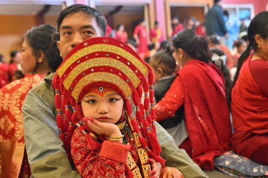 मरुहिटीमा सामूहिक कुमारी पूजा, अघि लाग्यो चाडबाडको लहर (फोटो फीचर)