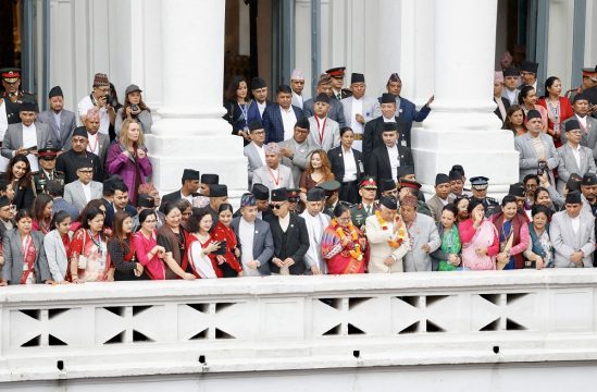 राष्ट्रपति पौडेलले वसन्तपुरमा अवलोकन गरे इन्द्रजात्रा, महिला मन्त्रीहरु सजिए हाकुपटासीमा