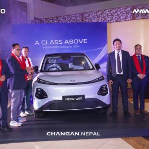 चितवनमा लन्च भयो चाङ्गान नेभो क्यू०५, 'ए क्लास अबभ' कम्फर्टको टेस्ट ड्राइभ गर्ने अवसर