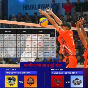 एनभीएल : पुछारका खप्तड र मधेश आजको पहिलो खेलमा भिड्ने, सगरमाथाले ताक्नेछ शीर्षस्थान