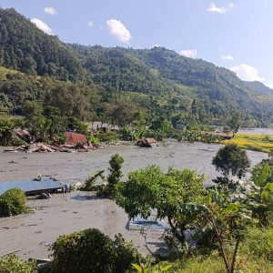 बूढीगण्डकी बाढीमा ५ जना सम्पर्कविहीन, ४७ जनाको हेलिकोप्टरमा उद्धार, कहाँ कति क्षति?