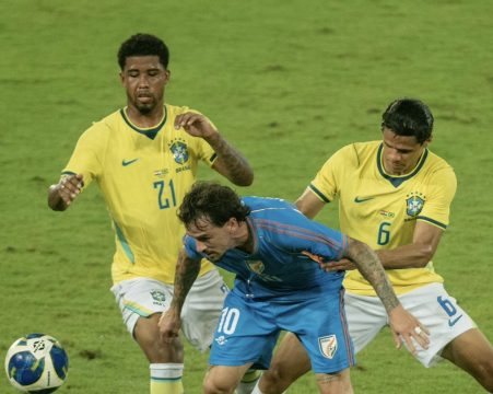 पानामालाई बराबरीमा रोकेको भारत ब्राजिलसँग पराजित, अब खेल्नेछ अर्को विश्वविजेता उरुग्वेसँग